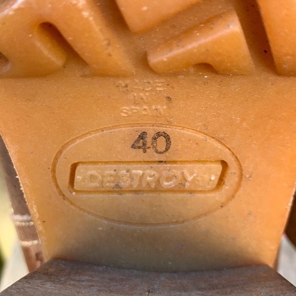 DESTROY Platform Vintage Chunky High Heel Y2K Brown Boots - Picture 7 of 11